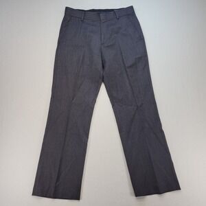Banana Republic Dress Pants Mens 31x30 Straight Leg Gray 100% Wool Pleated